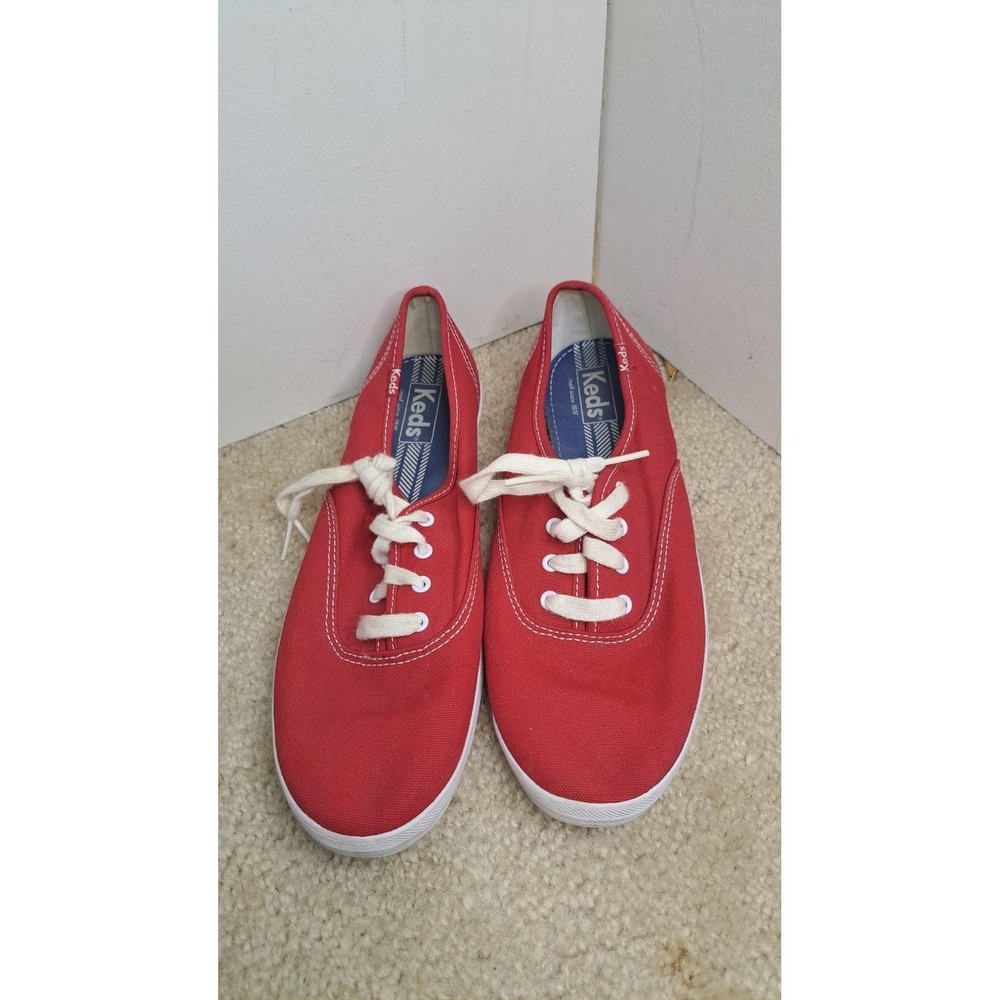 Ked's Champion Canvas Red‎ Sneakers Women's Low Top Lace Size 8.5